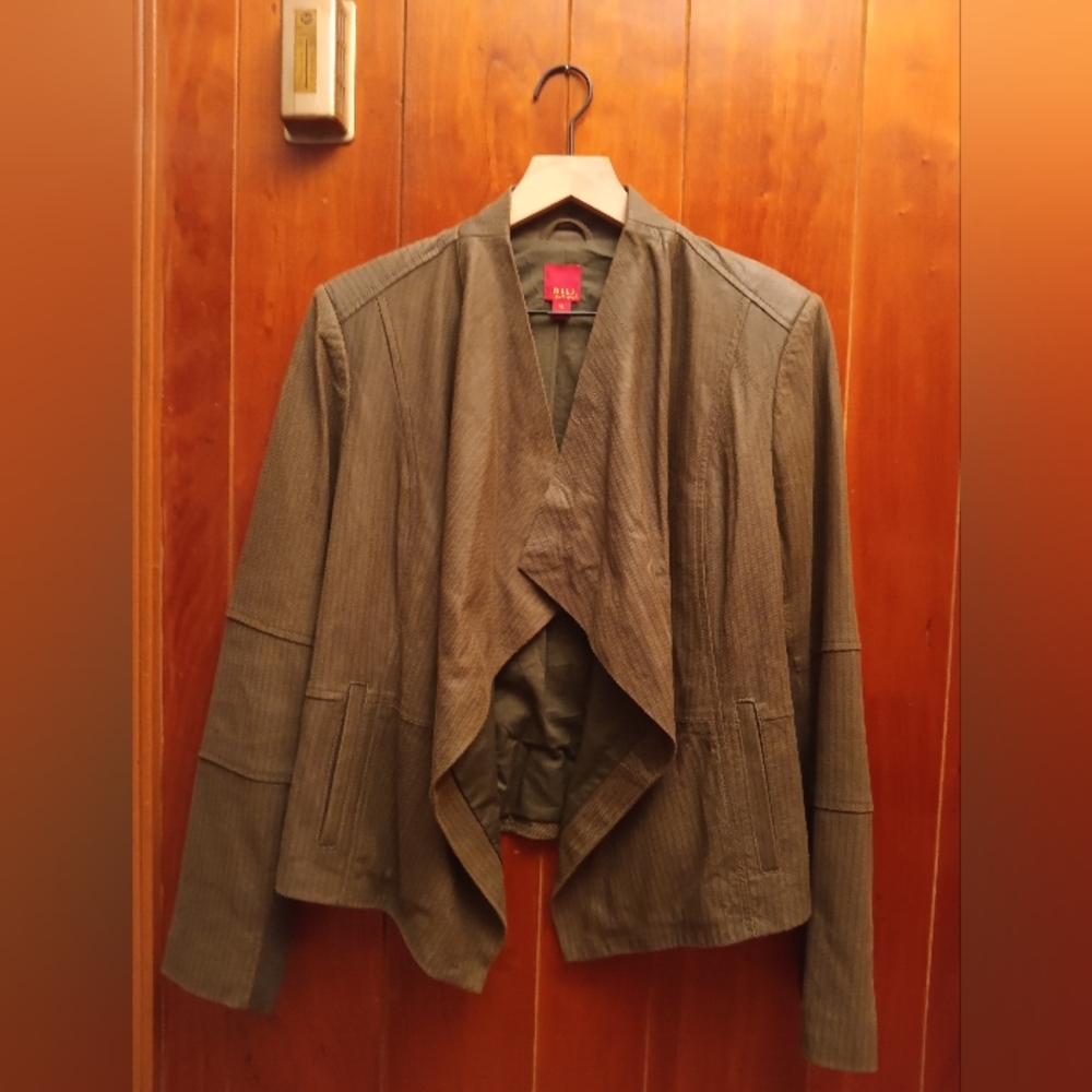 G.I.L.I Olive Green Leather Jacket (10)